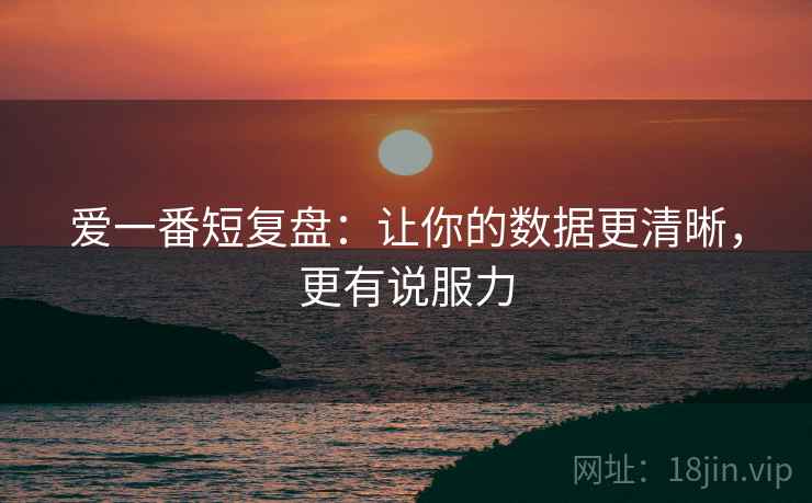 爱一番短复盘：让你的数据更清晰，更有说服力