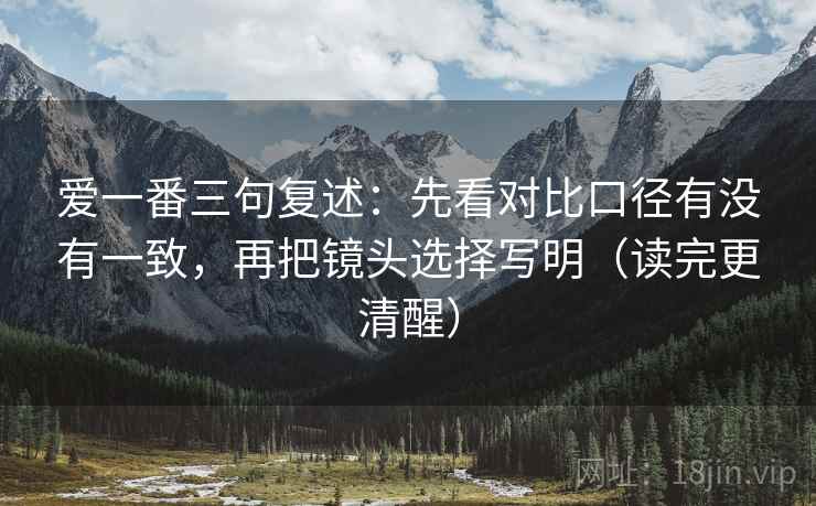 爱一番三句复述：先看对比口径有没有一致，再把镜头选择写明（读完更清醒）