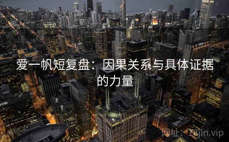 爱一帆短复盘：因果关系与具体证据的力量